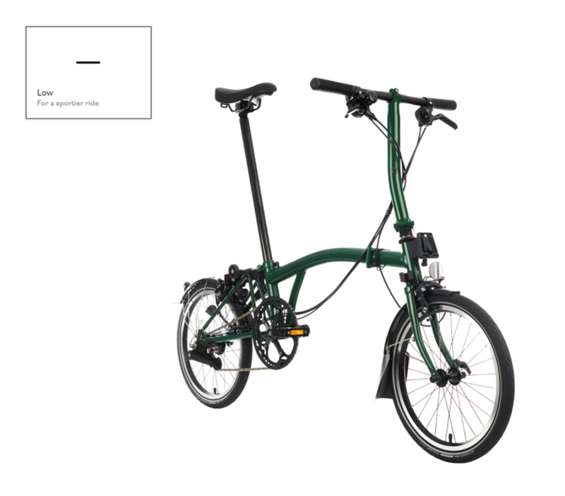 Brompton C Line Explore Folding Bike 2023 in Racing Green-8